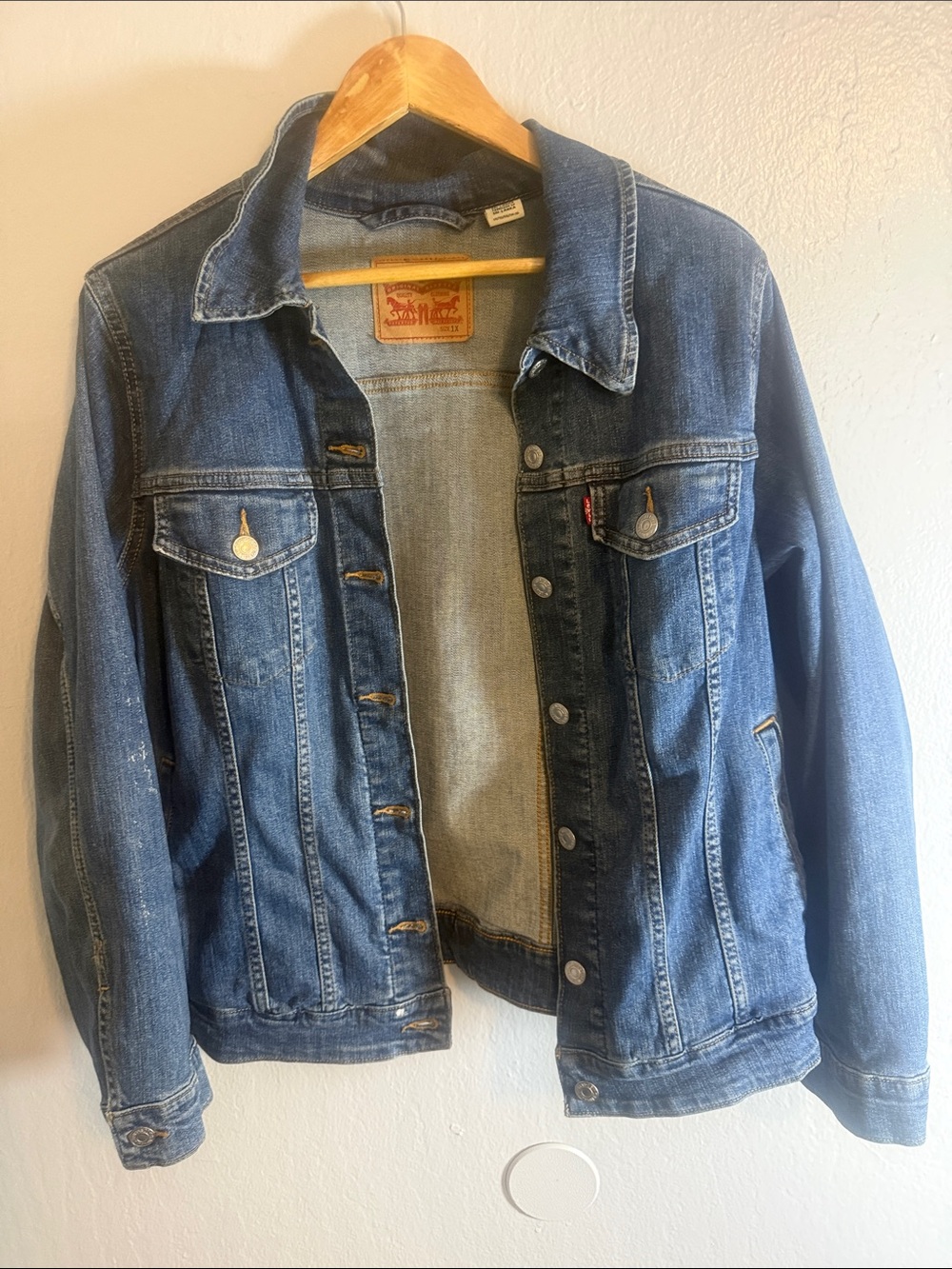 Levi's Distressed Dark Blue Denim Jacket